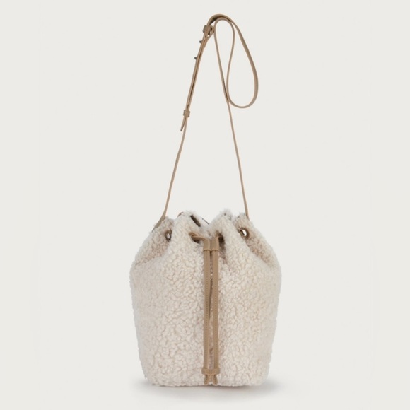 The White Company Handbags - The White Company Sherpa Borg Crossbody Bucket Bag